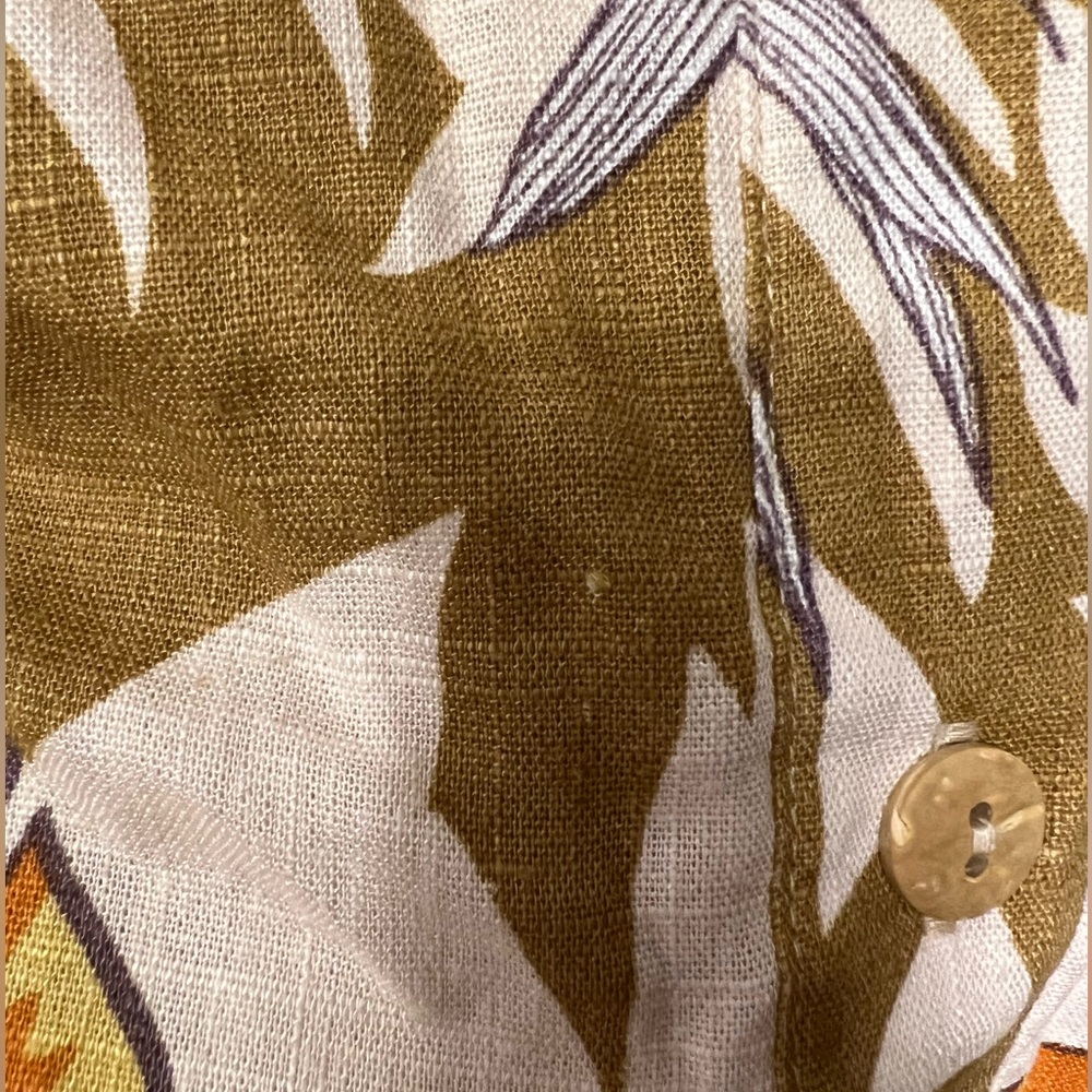 Sage the Label Tropical Button Linen Dress Size Small - Picture 6 of 8